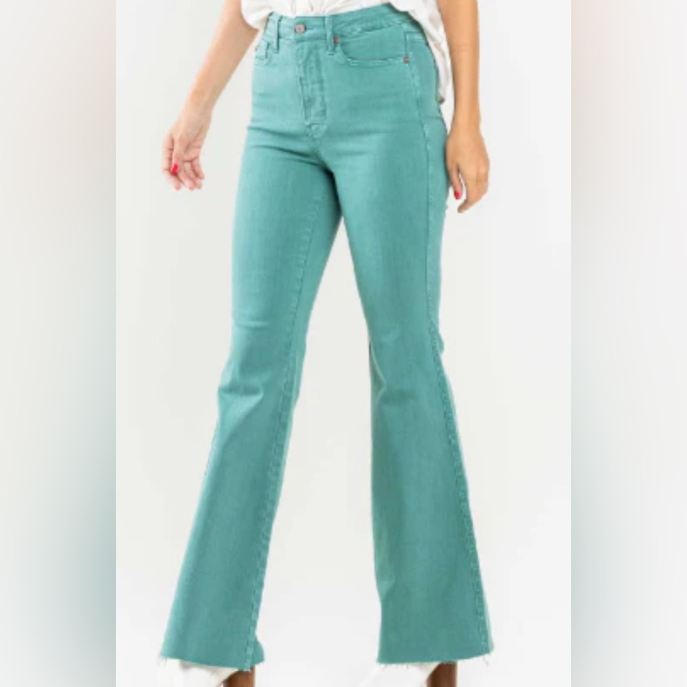 NWT - Judy Blue - Topaz Garment Dyed Flare Jeans - Woman's Size 24W